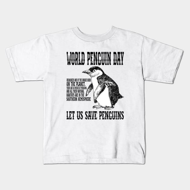 let us save penguins Kids T-Shirt by ANNATEES